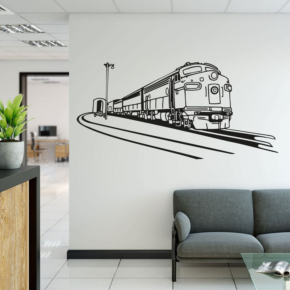 Wandtattoo Lokomotive Kinderzimmer – Detaillierter Eisenbahnzug als Wandmotiv - Sunnywall - Individualität trifft Design