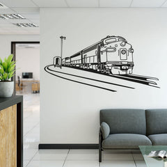 Wandtattoo Lokomotive Kinderzimmer – Detaillierter Eisenbahnzug als Wandmotiv - Sunnywall - Individualität trifft Design