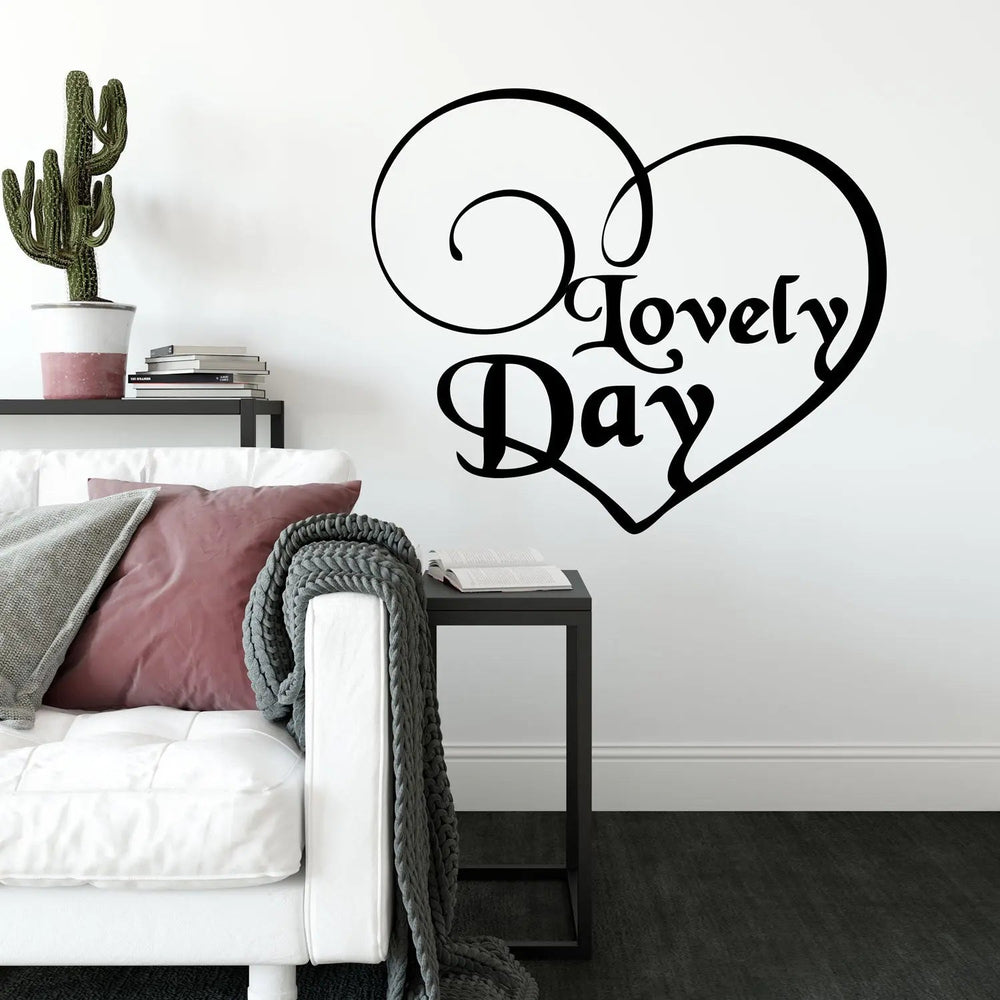 Wandtattoo Lovely Day – Moderner Schriftzug für gute Laune an der Wand - Sunnywall - Individualität trifft Design
