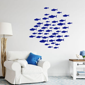 Wandtattoo maritim Fischschwarm Nautical Style für Ozeanliebhaber - Sunnywall - Individualität trifft Design