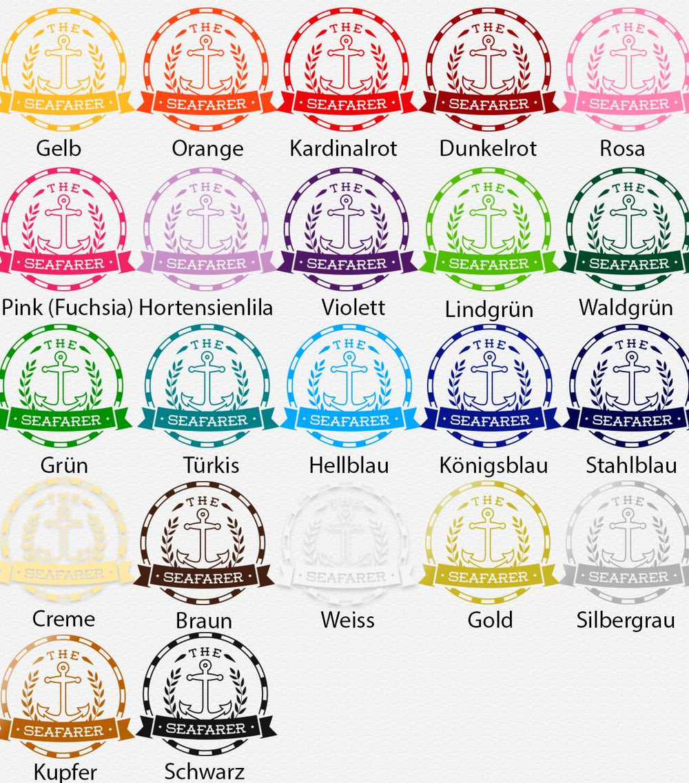 Wandtattoo maritim Seafarer Anker Emblem Nautical-Style - Sunnywall - Individualität trifft Design