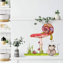 Wandtattoo Maus Schnecke – Kinderzimmer Wandaufkleber – Sunnywall Sticker Set - Sunnywall - Individualität trifft Design