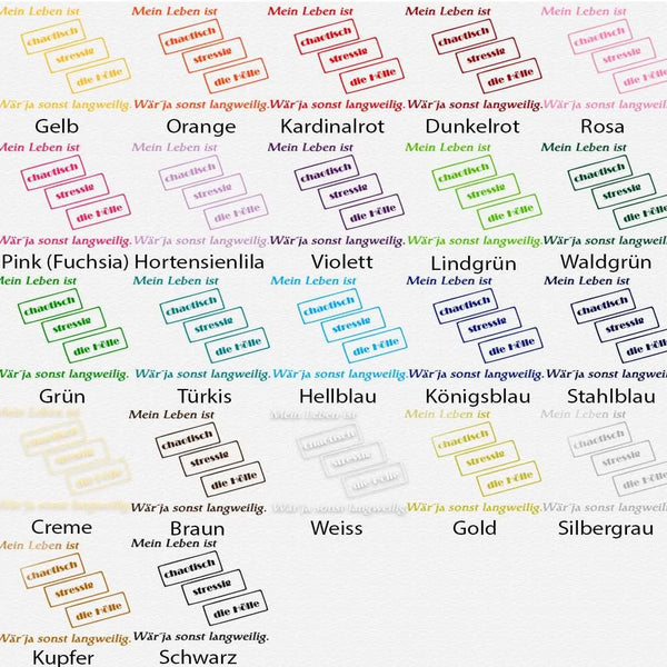 Wandtattoo Mein Leben ist... stressig - Spruch Aufkleber - Sunnywall - Individualität trifft Design