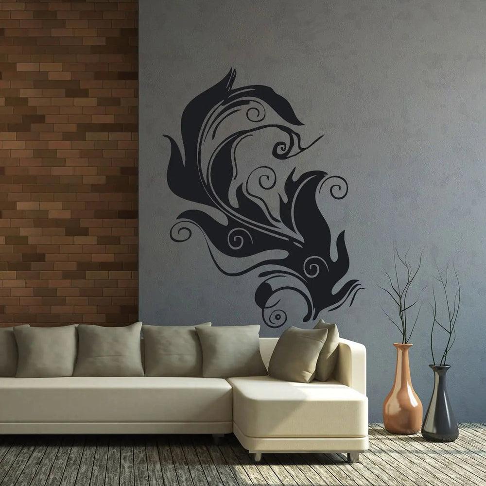 Wandtattoo Moderne Blume – Stilisiertes Blumenmotiv in moderner Linienführung - Sunnywall - Individualität trifft Design
