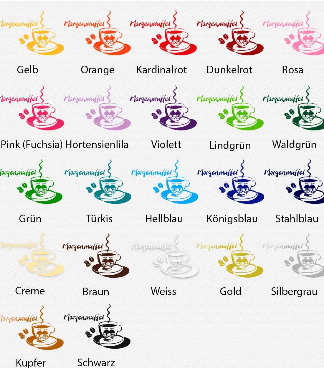 Wandtattoo Morgenmuffel – Kaffeetasse mit Gesicht & Schriftzug für Küche & Büro - Sunnywall - Individualität trifft Design