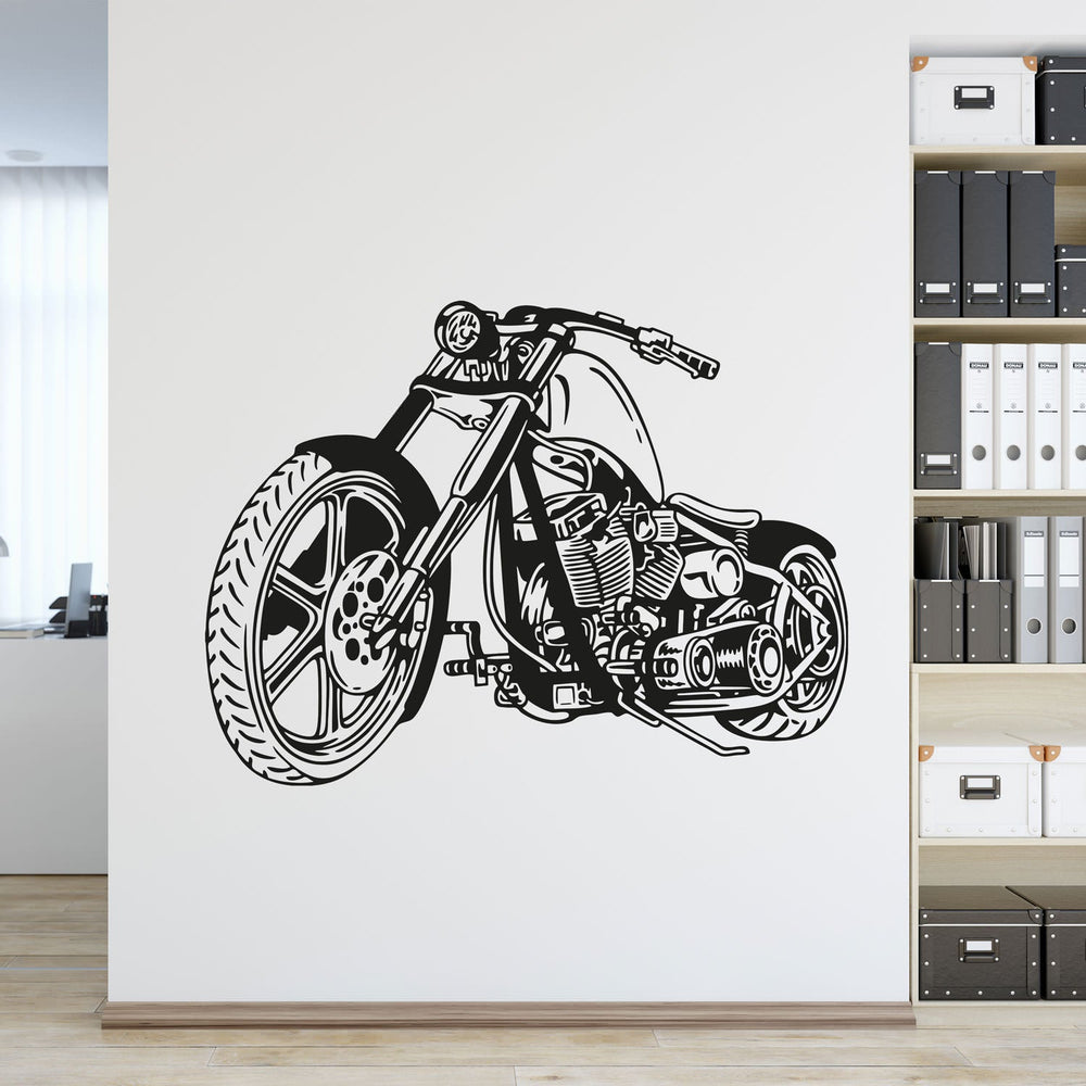Wandtattoo Motorrad für Biker – stylisches Bike in Schrägsicht - Sunnywall - Individualität trifft Design