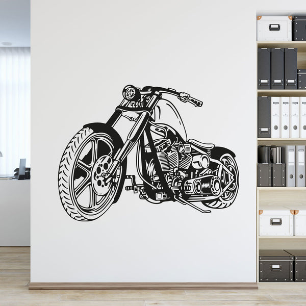 Wandtattoo Motorrad für Biker – stylisches Bike in Schrägsicht - Sunnywall - Individualität trifft Design