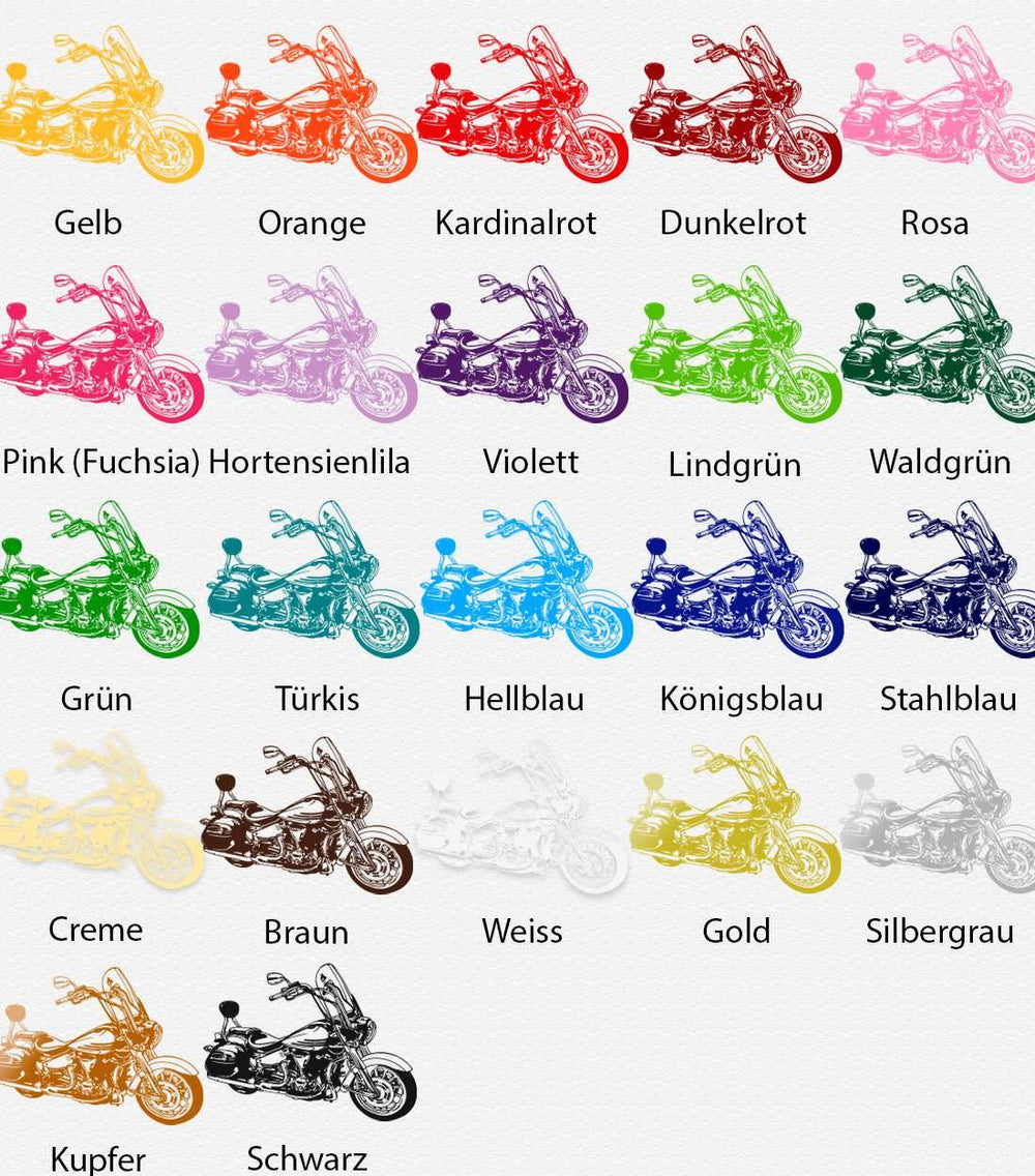 Wandtattoo Motorrad mit Windschild Stylisches Bike für Motorradfans - Sunnywall - Individualität trifft Design