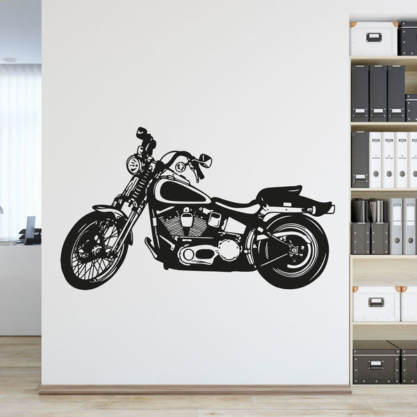 Wandtattoo Motorrad Seitenansicht Eleganter Cruiser für Bikerfans - Sunnywall - Individualität trifft Design