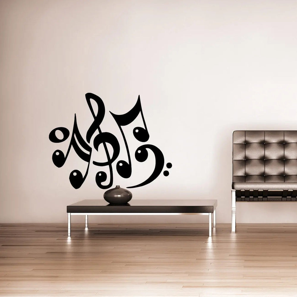Wandtattoo Musik Note – Künstlerisches Notenmotiv aus Instrumenten - Sunnywall - Individualität trifft Design