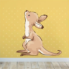 Wandtattoo Neugieriges Känguru Baby - Aufkleber Wandsticker - Sunnywall - Individualität trifft Design