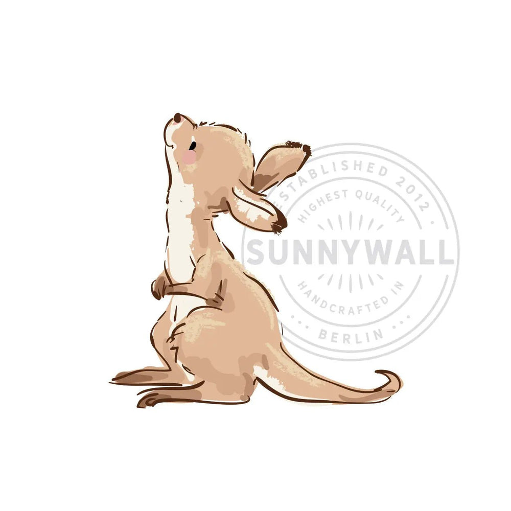 Wandtattoo Neugieriges Känguru Baby - Aufkleber Wandsticker - Sunnywall - Individualität trifft Design