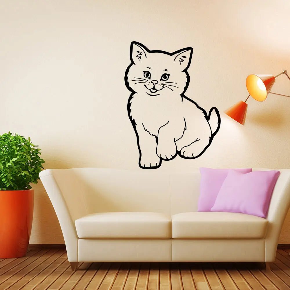 Wandtattoo Niedliche Katze – Liebevolles Katzenmotiv für Kinderzimmer & Co. - Sunnywall - Individualität trifft Design