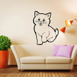 Wandtattoo Niedliche Katze – Liebevolles Katzenmotiv für Kinderzimmer & Co. - Sunnywall - Individualität trifft Design