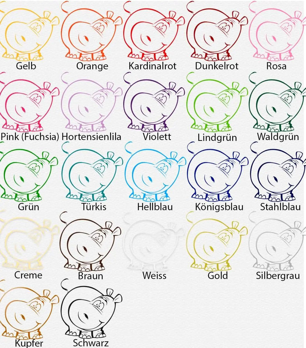 Wandtattoo Nilpferd Hippo Flusspferd Kinderzimmer Tier Deko - Sunnywall - Individualität trifft Design