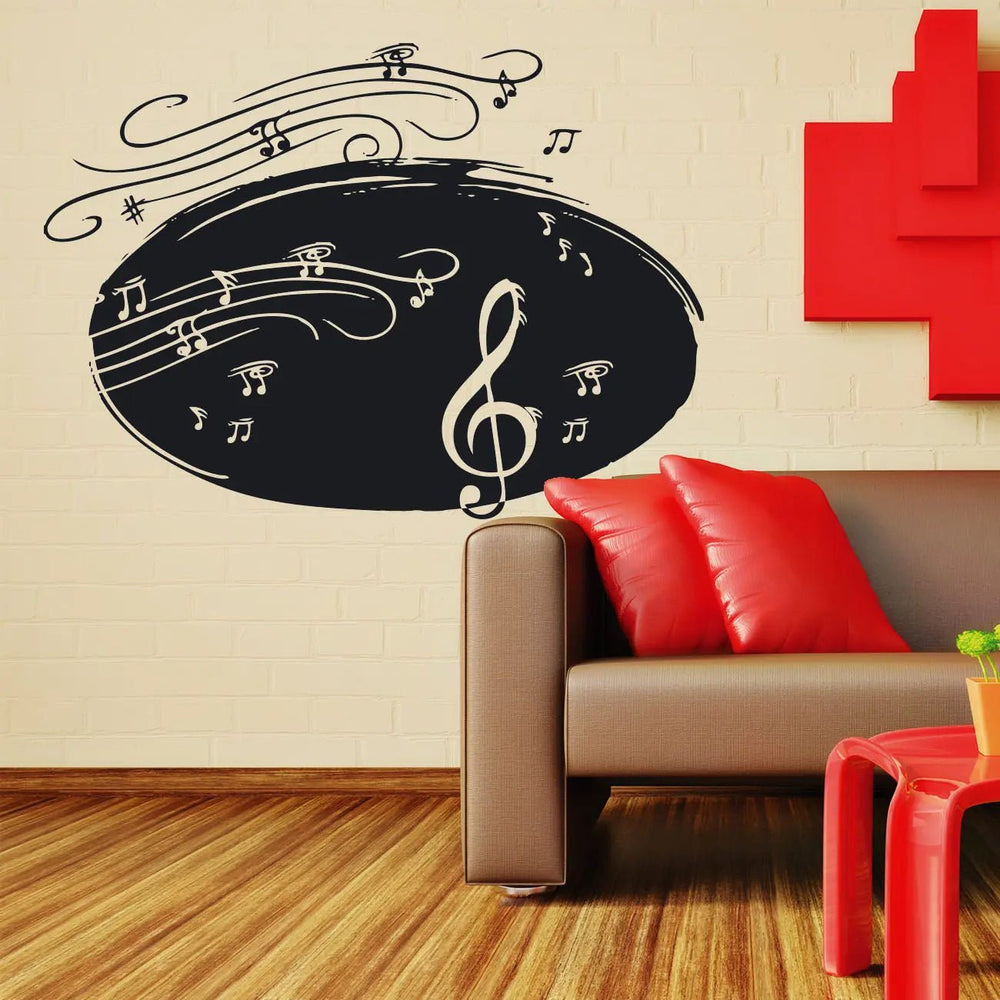 Wandtattoo Notenschlüssel Noten – Musikalische Wanddeko mit Stil - Sunnywall - Individualität trifft Design