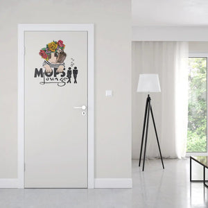 Wandtattoo Pipi Lounge Mops – Lustiger WC-Aufkleber mit Blumenkranz - Sunnywall - Individualität trifft Design