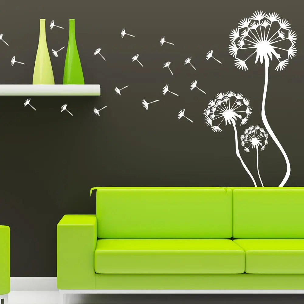 Wandtattoo Pusteblume Elegant Leicht Blütendeko Wohnzimmer Flur - Sunnywall - Individualität trifft Design