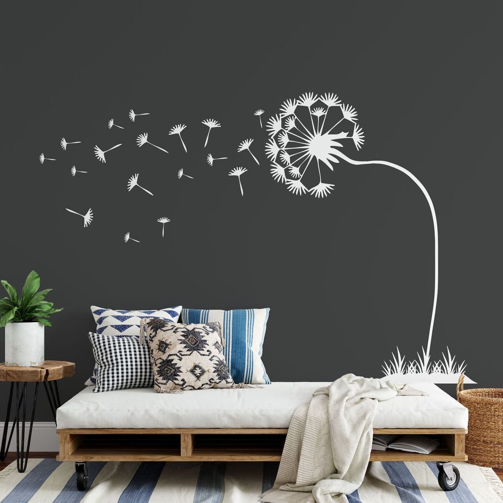 Wandtattoo Pusteblume im Wind Stilvolle Wanddeko mit fliegenden Samen - Sunnywall - Individualität trifft Design