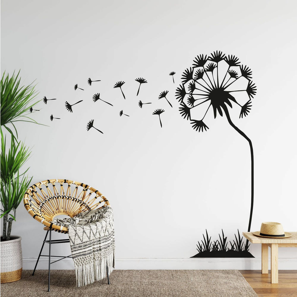 Wandtattoo Pusteblume mit Samenflug Elegante Naturdeko für stilvolle Wohnräume - Sunnywall - Individualität trifft Design