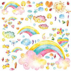 Wandtattoo Regenbogen XXL Set | Kinderzimmer Aufkleber bunt Wanddeko - Sunnywall - Individualität trifft Design