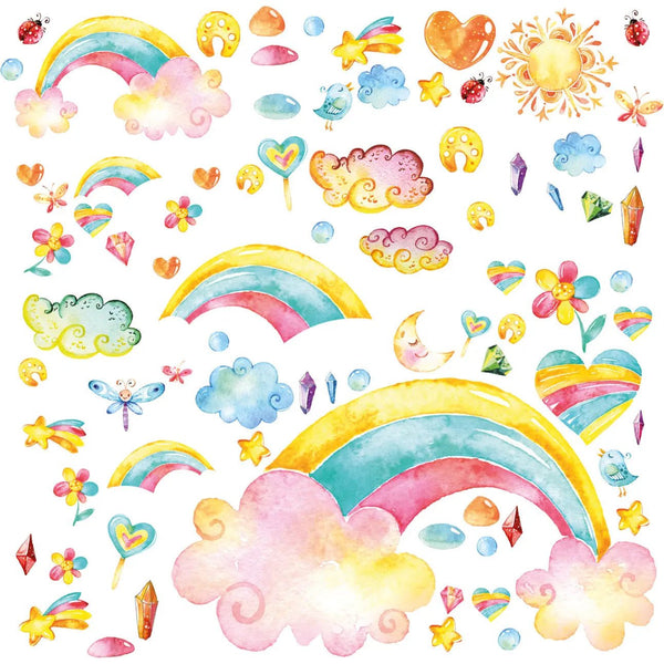 Wandtattoo Regenbogen XXL Set | Kinderzimmer Aufkleber bunt Wanddeko - Sunnywall - Individualität trifft Design