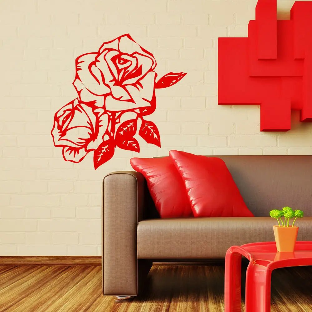 Wandtattoo Rose – Elegantes Rosenmotiv für stilvolle Wandgestaltung - Sunnywall - Individualität trifft Design