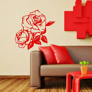 Wandtattoo Rose – Elegantes Rosenmotiv für stilvolle Wandgestaltung - Sunnywall - Individualität trifft Design