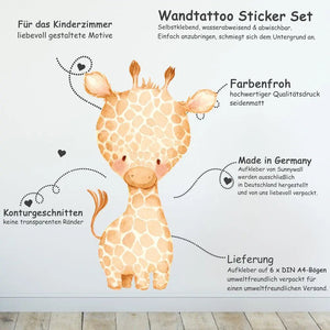 Wandtattoo Safari Kinderzimmer – Safari Babies Wandaufkleber - Sunnywall - Individualität trifft Design
