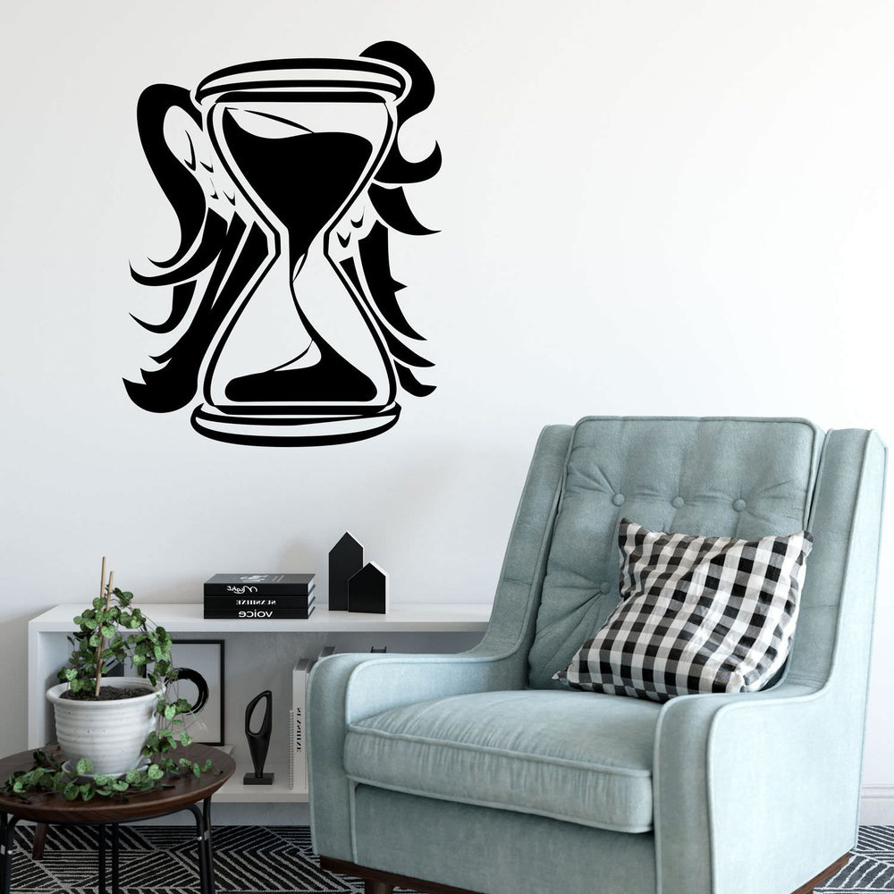 Wandtattoo Sanduhr mit Flügeln Symbol für Zeit & Vergänglichkeit - Sunnywall - Individualität trifft Design