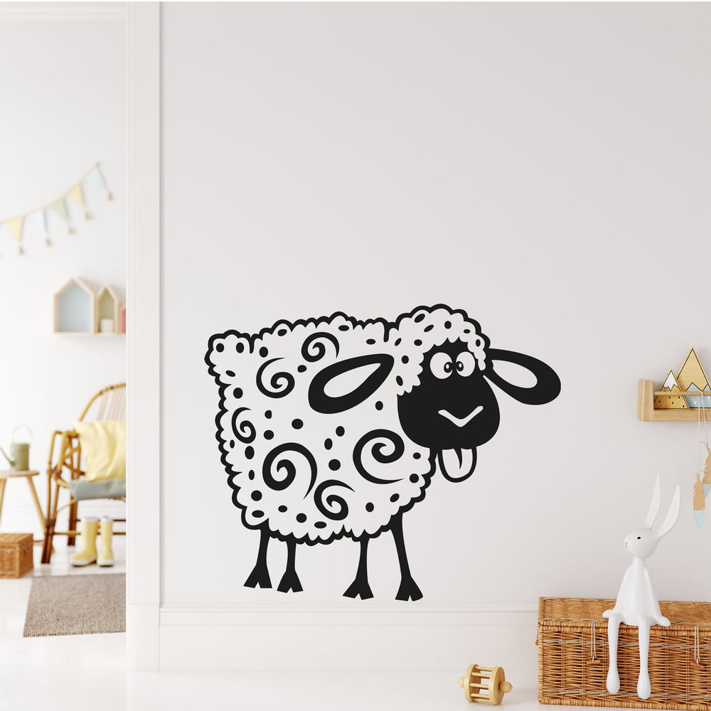 Wandtattoo Schaf Kinderzimmer Kuscheliges Tiermotiv für ruhige Wohlfühlzonen - Sunnywall - Individualität trifft Design