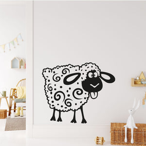Wandtattoo Schaf Kinderzimmer Kuscheliges Tiermotiv für ruhige Wohlfühlzonen - Sunnywall - Individualität trifft Design