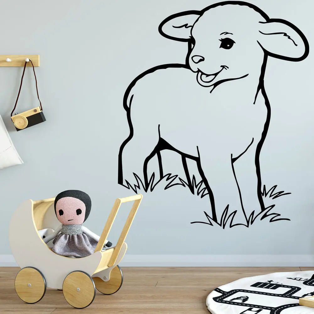Wandtattoo Schaf Lamm Kinderzimmer Deko Tiermotiv fürs Babyzimmer - Sunnywall - Individualität trifft Design