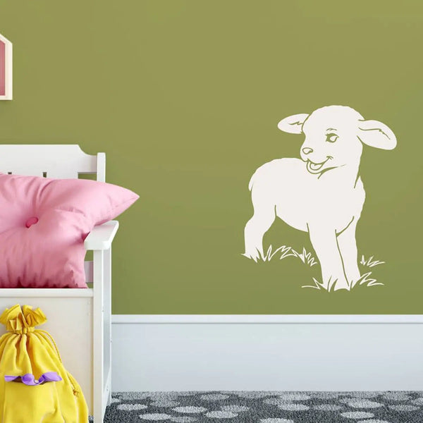 Wandtattoo Schaf Lamm – Niedliches Tiermotiv für Kinderzimmer & Spielbereiche - Sunnywall - Individualität trifft Design