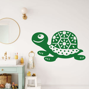Wandtattoo Schildkröte Kinderzimmer Niedliches Tiermotiv für ruhige Momente - Sunnywall - Individualität trifft Design