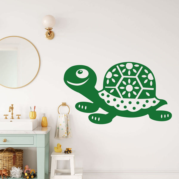 Wandtattoo Schildkröte Kinderzimmer Niedliches Tiermotiv für ruhige Momente - Sunnywall - Individualität trifft Design