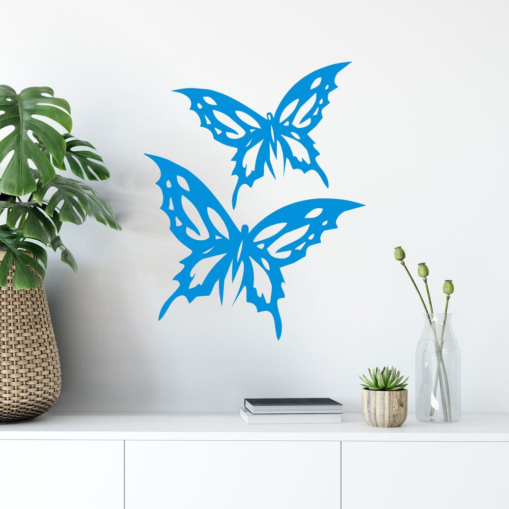 Wandtattoo Schmetterlinge Filigranes 2er-Set für Wohnzimmer & Schlafzimmer - Sunnywall - Individualität trifft Design
