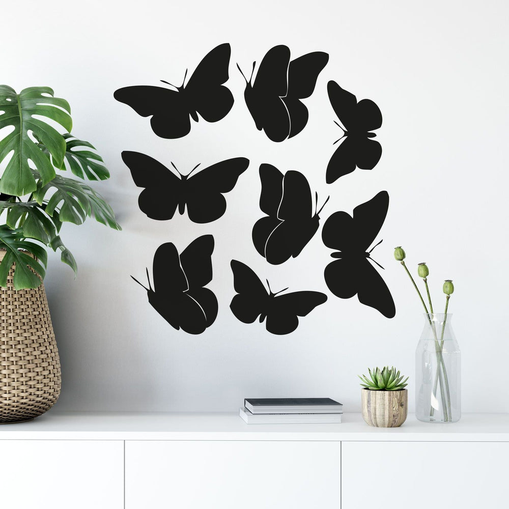 Wandtattoo Schmetterlinge Set – 8 filigrane Schmetterlinge zum freien Anordnen - Sunnywall - Individualität trifft Design