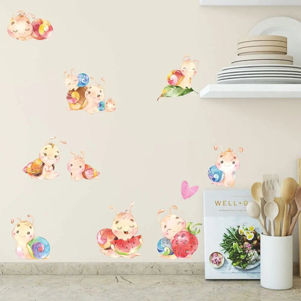 Wandtattoo Schnecke Kinderzimmer Wandaufkleber – Sunnywall Sticker Set - Sunnywall - Individualität trifft Design