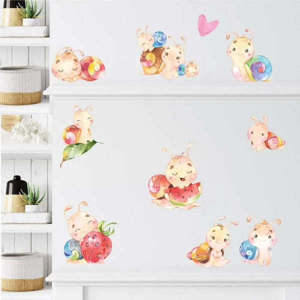 Wandtattoo Schnecke Kinderzimmer Wandaufkleber – Sunnywall Sticker Set - Sunnywall - Individualität trifft Design