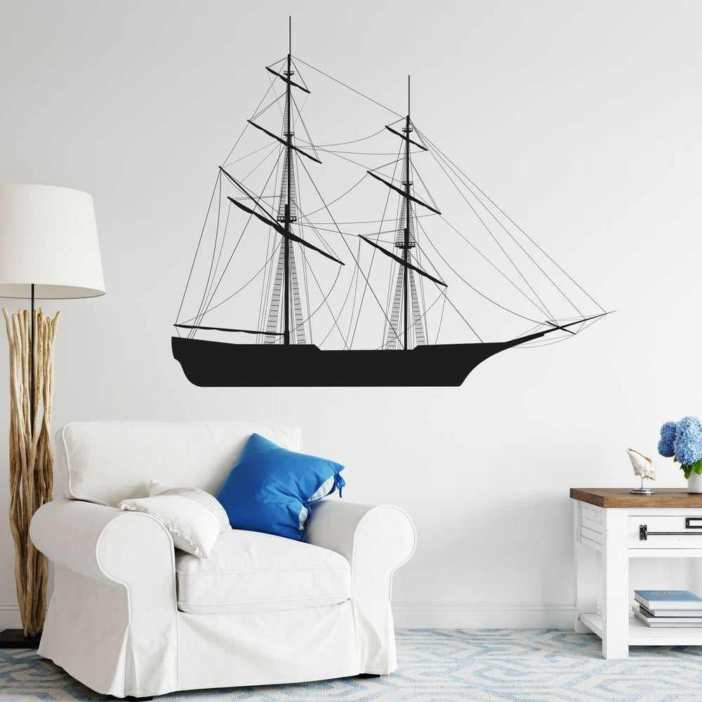 Wandtattoo Segelschiff Brigg maritimer Wandaufkleber - Sunnywall - Individualität trifft Design