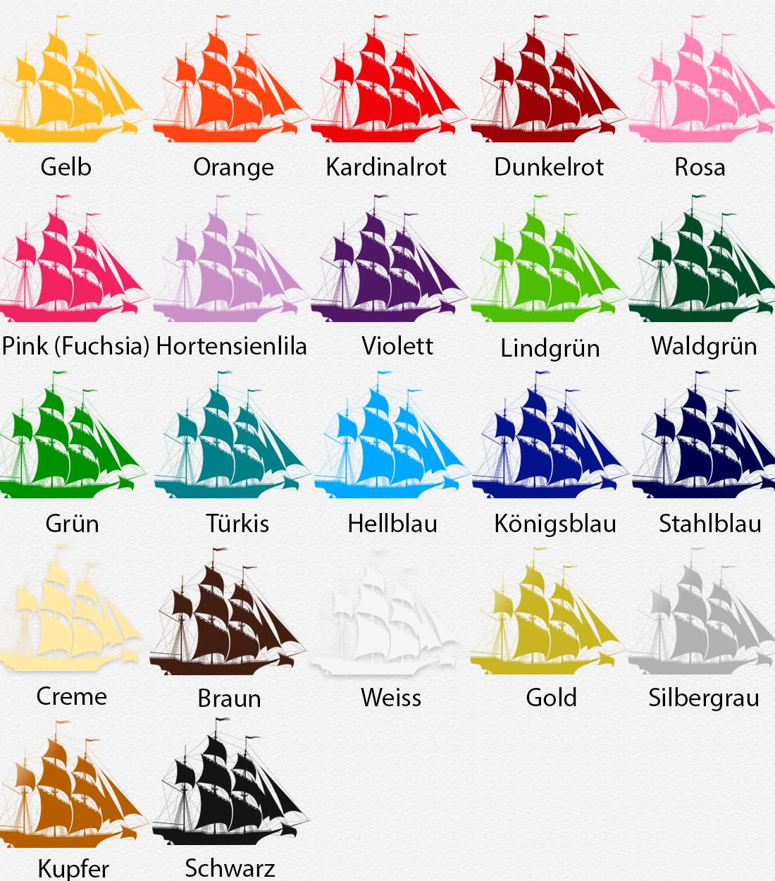 Wandtattoo Segelschiff Großsegler Fregatte maritimer Wandaufkleber - Sunnywall - Individualität trifft Design