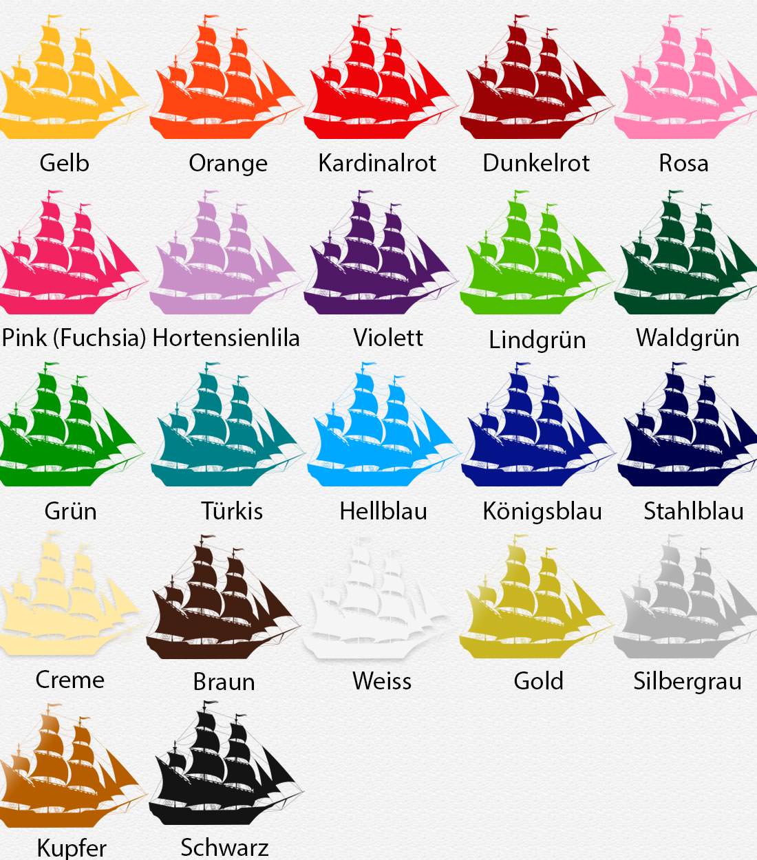 Wandtattoo Segelschiff Großsegler maritimes Wandtattoo - Sunnywall - Individualität trifft Design