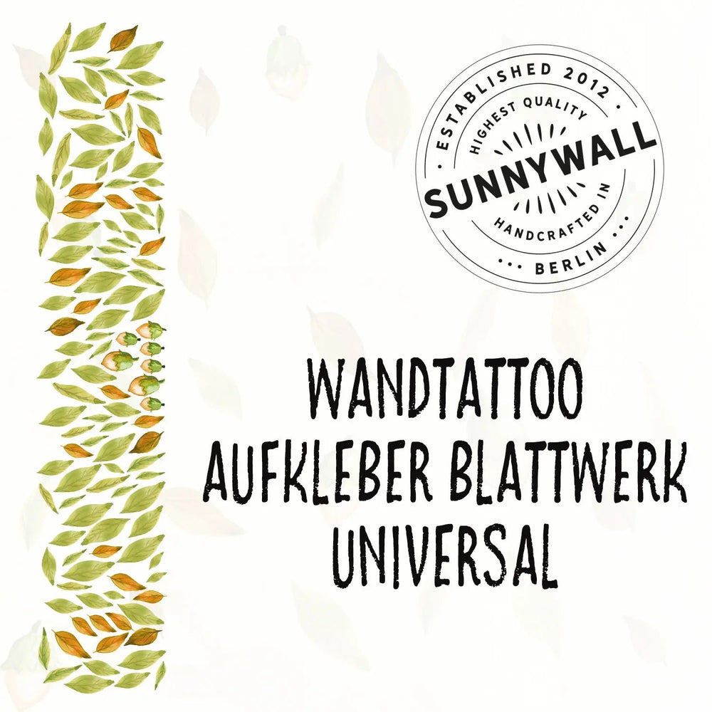 Wandtattoo Set Blattwerk mit Eicheln | Ergänzungs-Set Universal | zur Ergänzung von Wandtattoos aus dem Sunnywall-Shop - Sunnywall - Individualität trifft Design