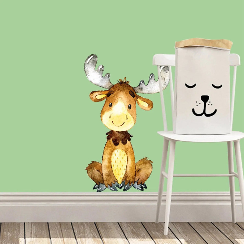 Wandtattoo - Sitzender Elch fürs Kinderzimmer - Sunnywall - Individualität trifft Design