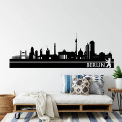 Wandtattoo Skyline Berlin – Moderne Stadtansicht mit Wahrzeichen der Hauptstadt - Sunnywall - Individualität trifft Design