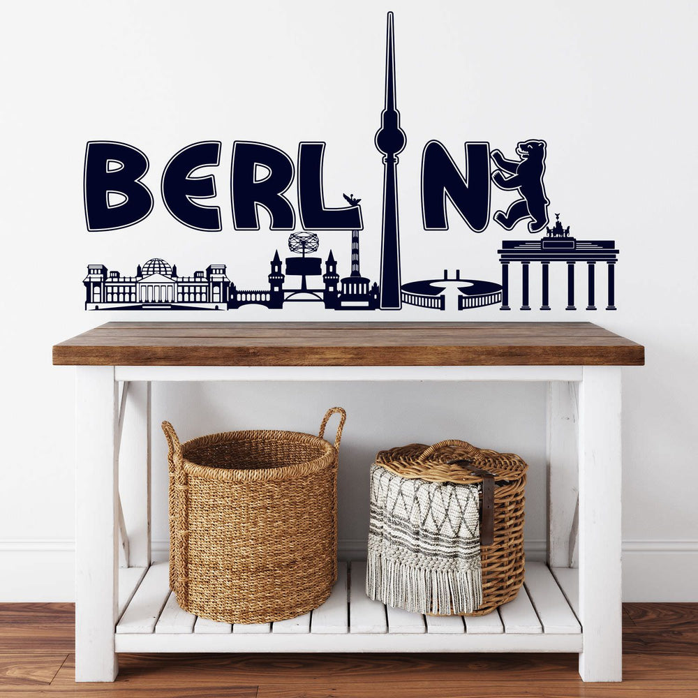 Wandtattoo Skyline Berlin Panorama Wandaufkleber Hauptstadt Deutschland - Sunnywall - Individualität trifft Design