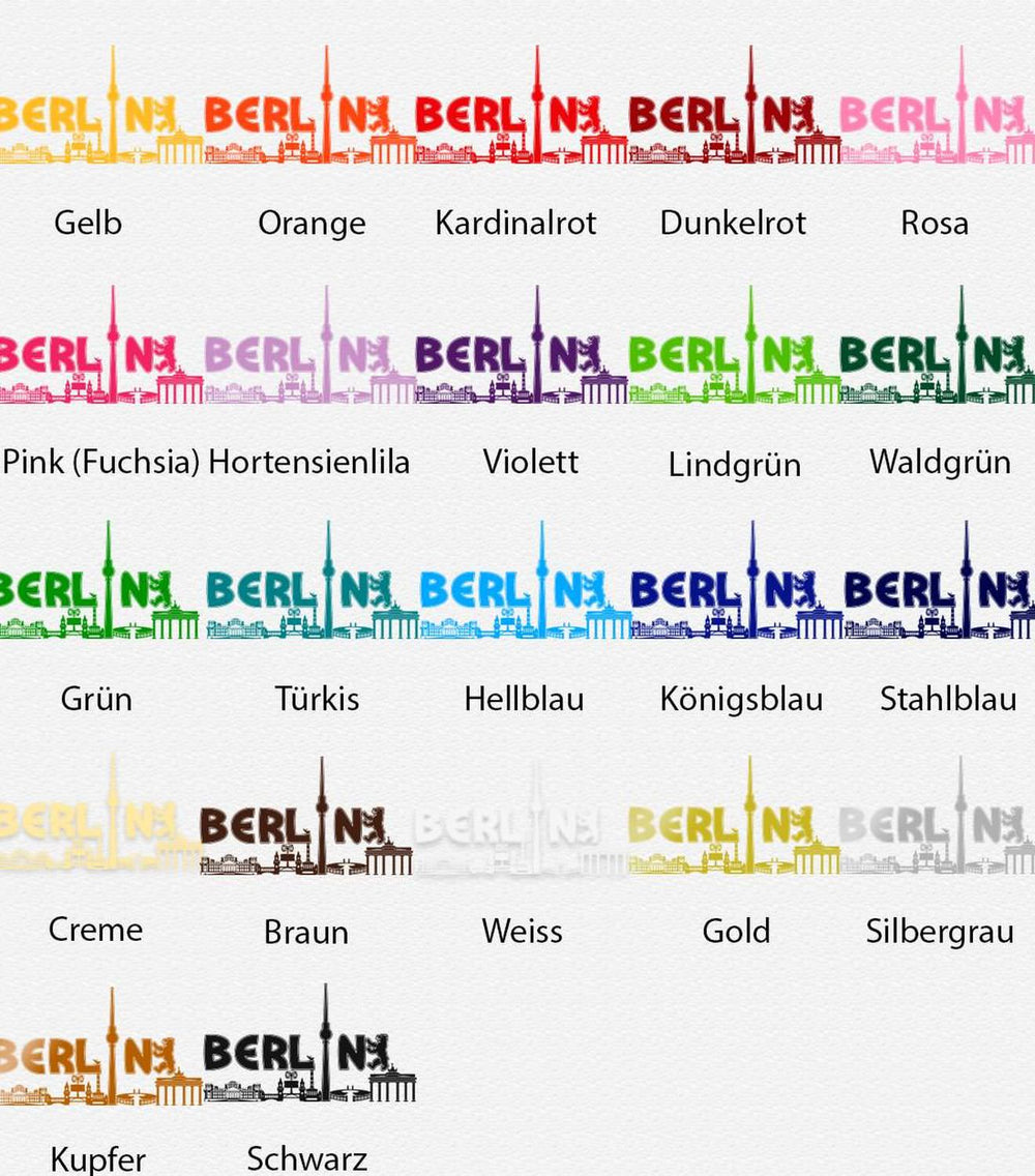 Wandtattoo Skyline Berlin Panorama Wandaufkleber Hauptstadt Deutschland - Sunnywall - Individualität trifft Design
