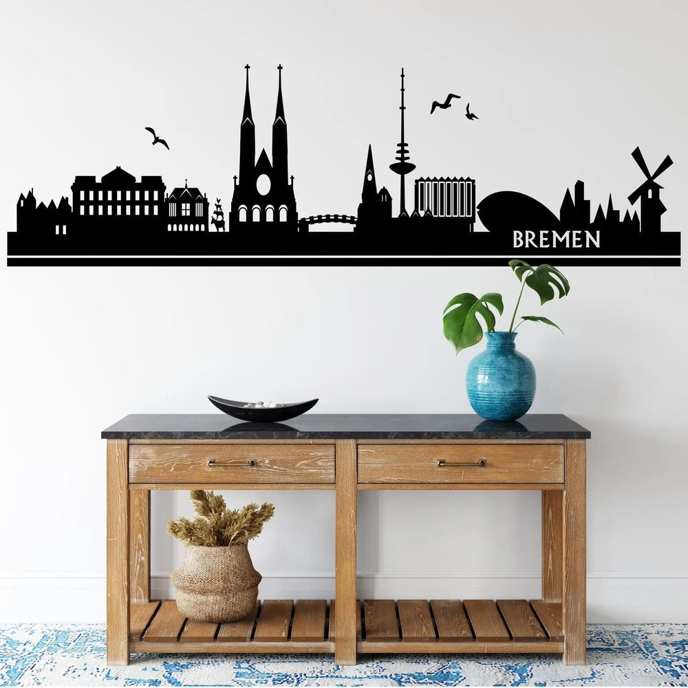 Wandtattoo Skyline Bremen – Stilvolle Stadt-Silhouette mit hanseatischem Charme - Sunnywall - Individualität trifft Design