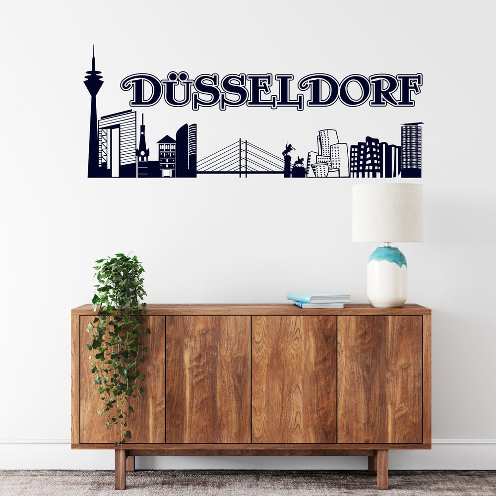 Wandtattoo Skyline Düsseldorf Panorama Deutschland - Sunnywall - Individualität trifft Design
